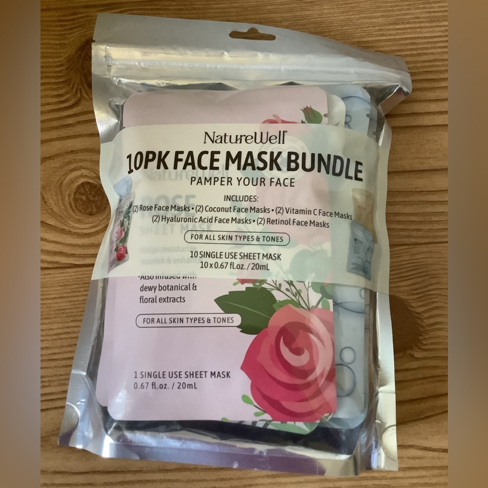 NWT NatureWell. 10pk Face Mask Bundle.